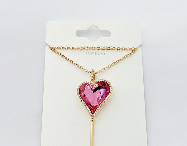 Sun Heart/Key Necklace
