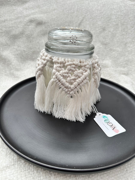 ODA Macrame Painted Jar