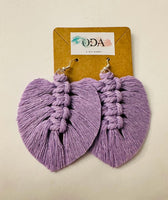 ODA Macrame Feather Earring
