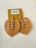 ODA Macrame Feather Earring