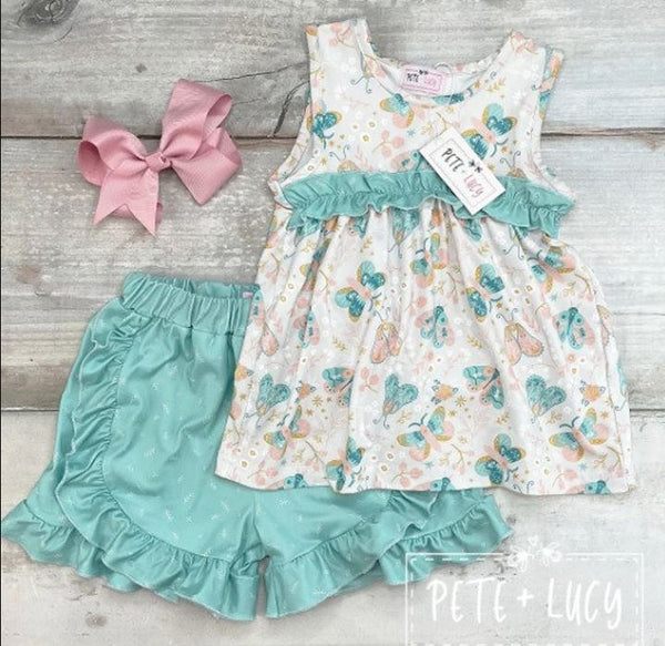 AC Moth Butterfly  Shorts Set