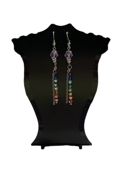 AC KC Rainbow stones earrings