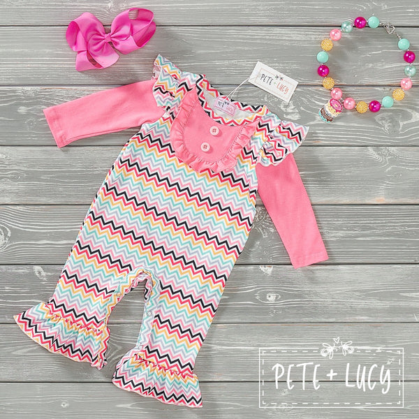 AC Rainbow Zigzag Romper