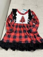 AC Red & Black Plaid Tree Dress