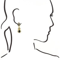 SBV Black with Rhinestone Statement Earrings