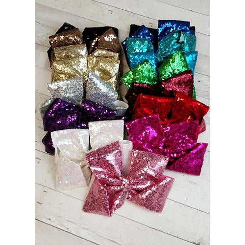 AC Sequined Texas Size Knotted Hair Bow